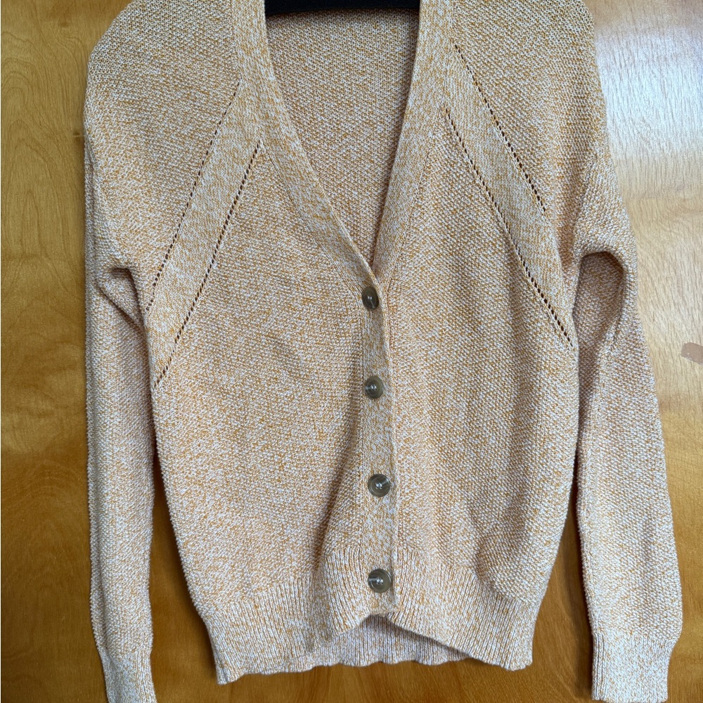 LOFT cream and dandelion cardigan